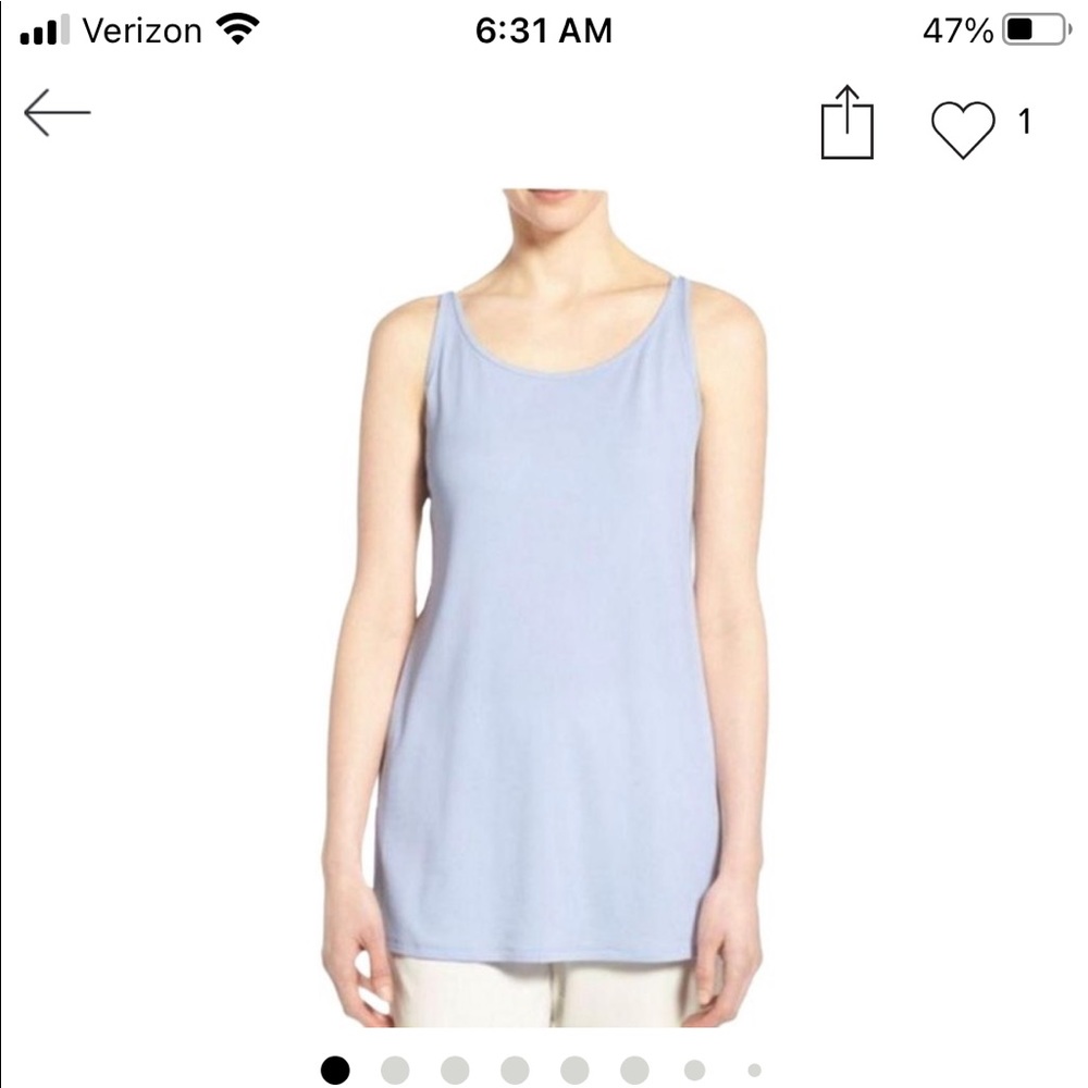 Eileen Fisher Stretch Silk Jersey long tank